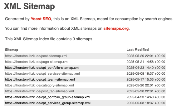 Keywordkönig On-Page-Offensive - XML Sitemap