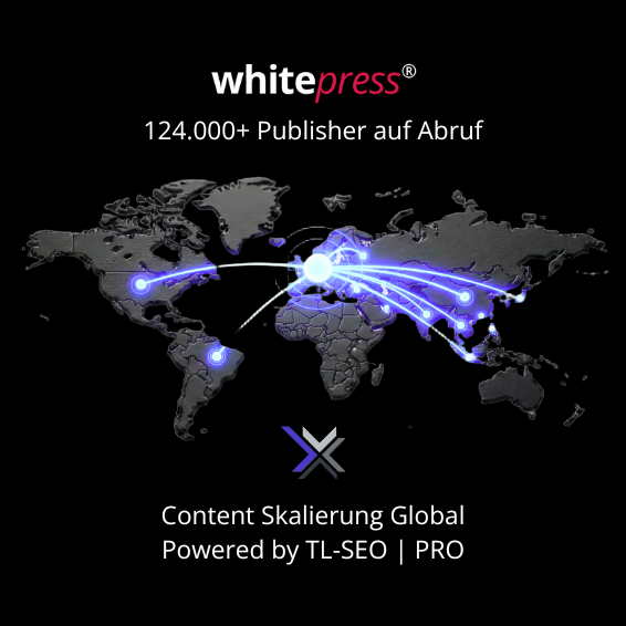 B2B-Marketing: Eine stilisierte Weltkarte im Dark-Mode. auf der Verbindungslinien von Deutschland in die USA, nach Asien und Europa leuchten.